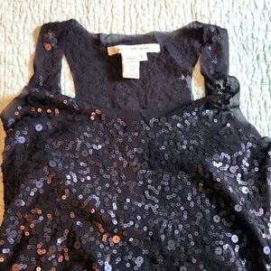 Max Studio Midnight BLUE Sequin Tank Top S